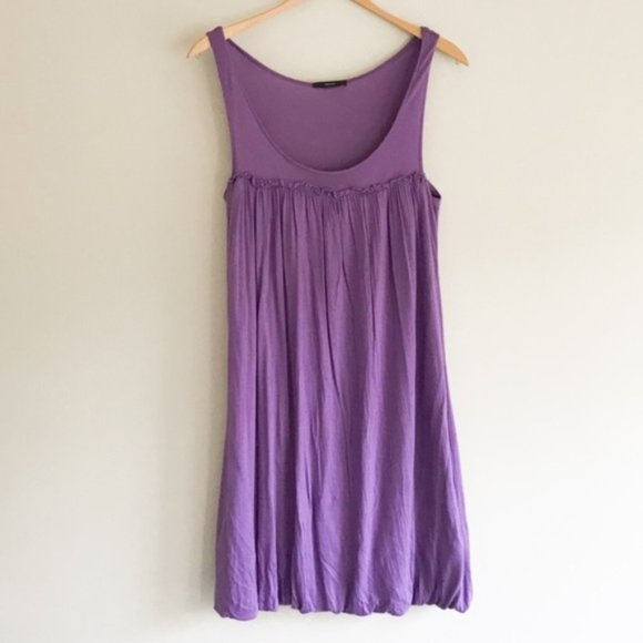 Soprano Purple Tank Dress With Bubble Hem - Picture 1 of 5